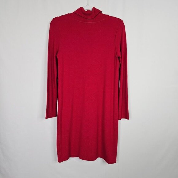 J. JILL WEAREVER COLLECTION Long Sleeve Dress RED size XS Cowl Neck Casual Chic - Picture 6 of 6